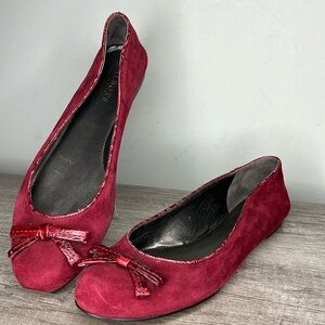 Talbots Maroon Suede Ballet Flats size 9.5 AA